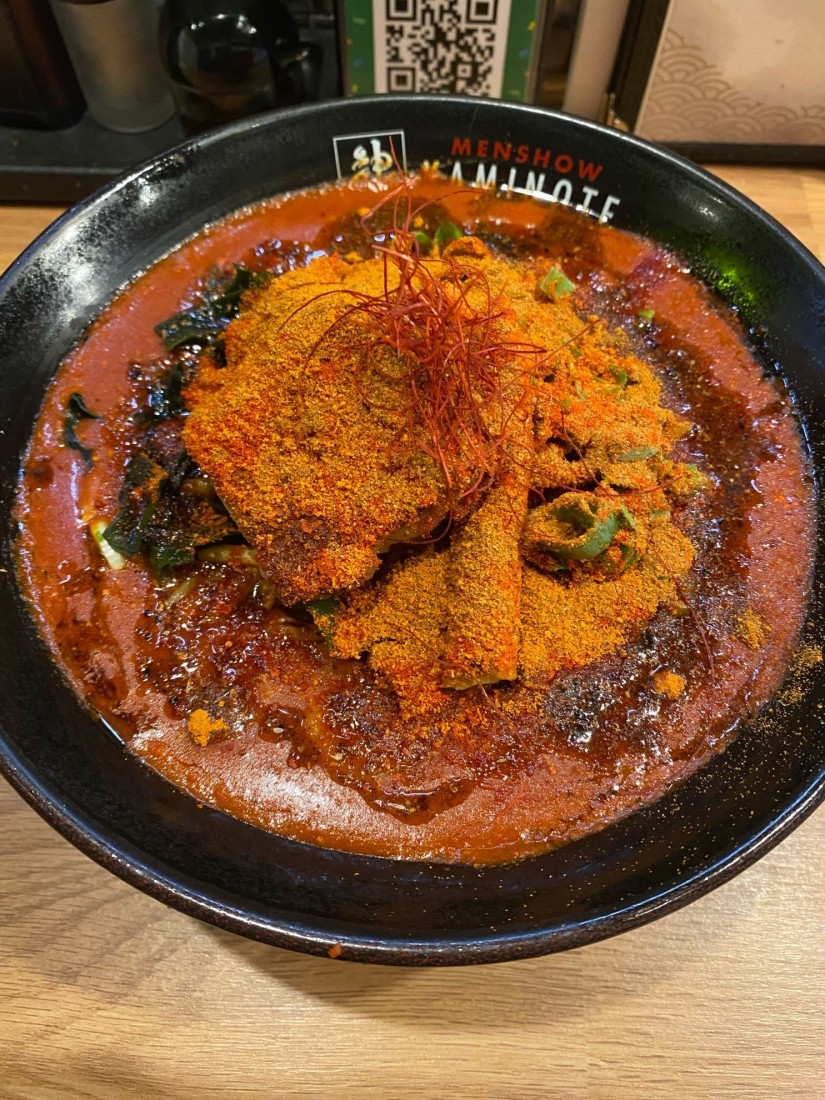 四川風辛味噌ラーメン 辛さ地獄(裏メニュー)、痺れ天国