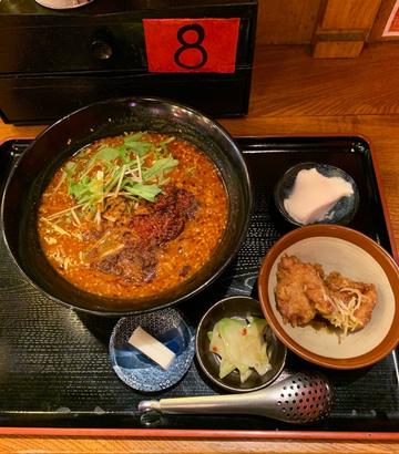 麻辣担々麺定食 激辛 3辛