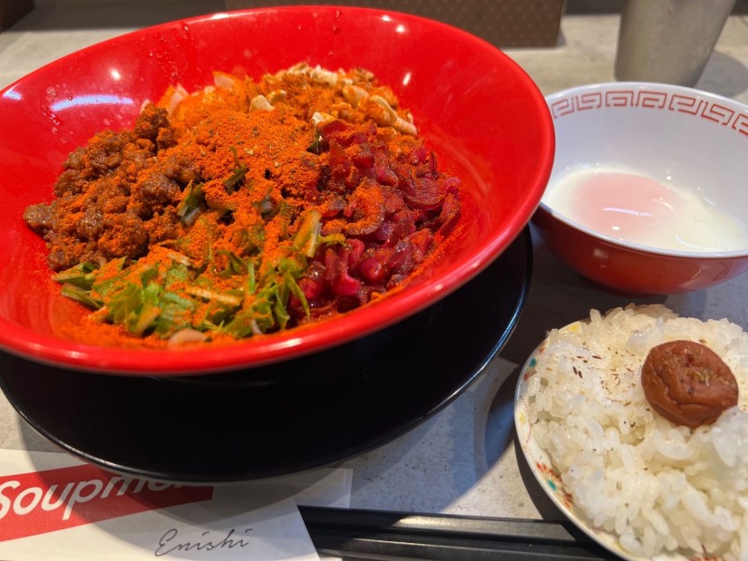 麻辣坦々麺 温玉ダイブ飯セット 5辛