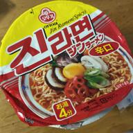 ジンラーメン辛口 辛ラーメンの二分の一か、さんぶんのいちw