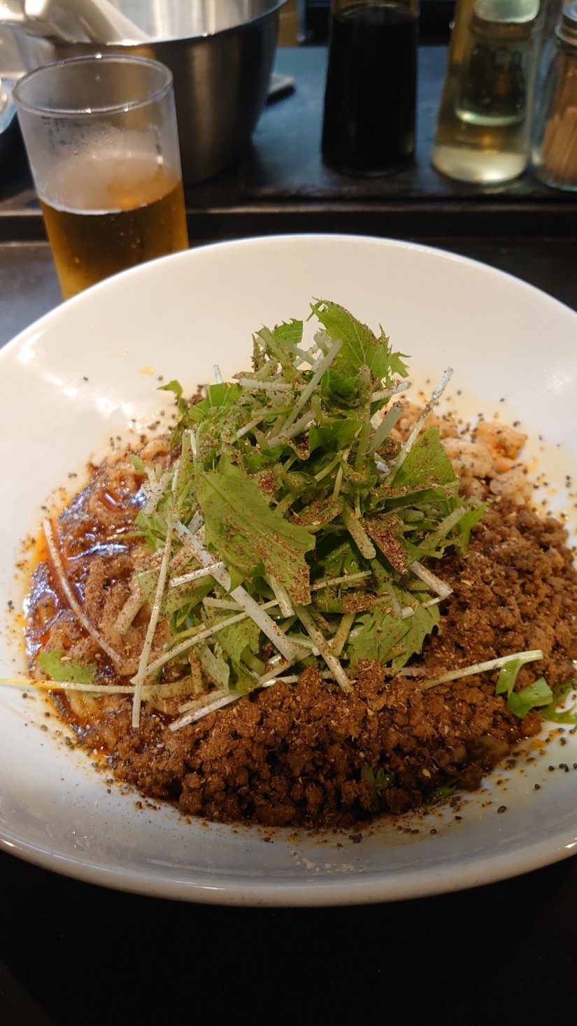 汁なし担々麺 辛さ大 しびれ大