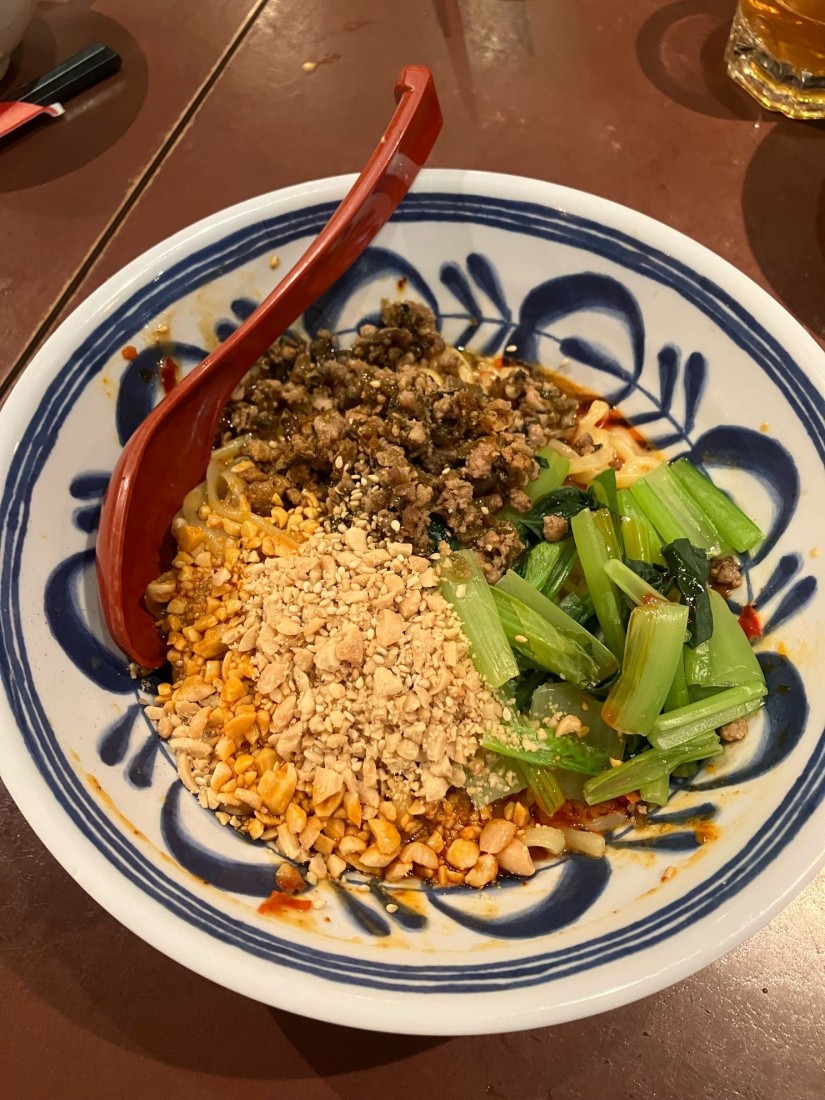 正宗汁無し担々麺   地獄辛