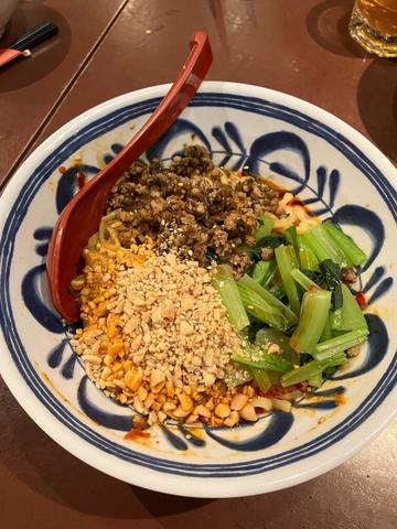 正宗汁無し担々麺   地獄辛