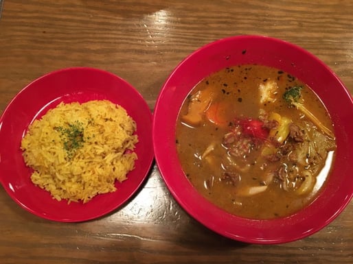 野菜ときのこのスープカレー 太陽系(4辛)