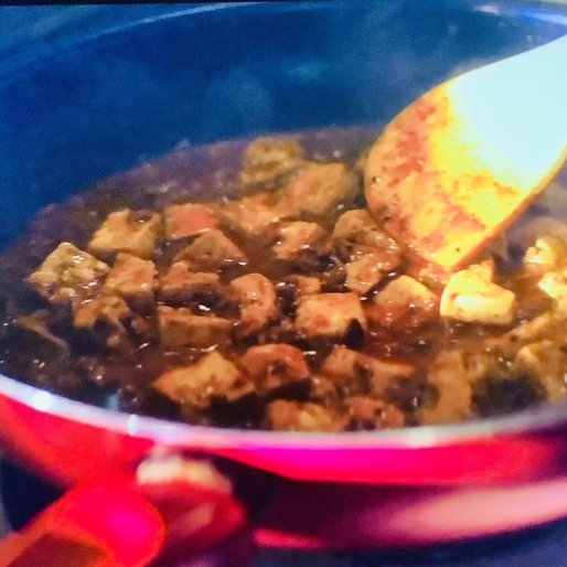 煮詰まった麻婆豆腐