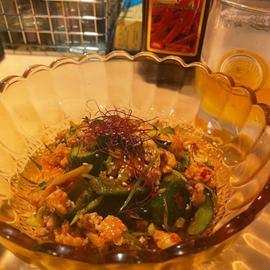 きゅうりと鶏そぼろのマーラー和え