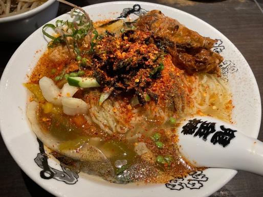 冷しカラシビカニ干しらー麺 シビレ鬼マシ