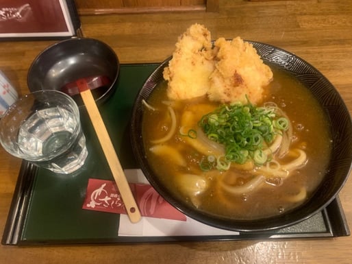 とり天カレーうどん