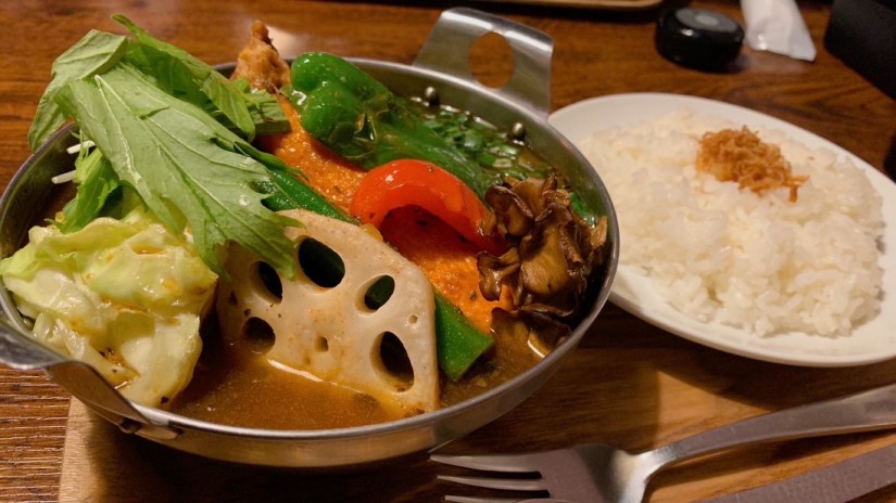 カリカリチキンとお野菜のスープカレー(辛さ8) 1-8,H1,H2