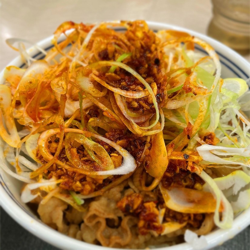 ねぎラー油牛丼 ピリ辛