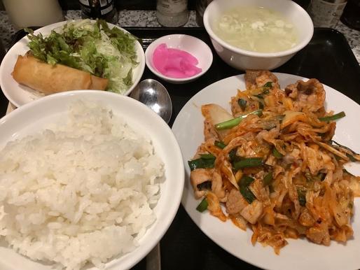 豚キムチ炒め定食