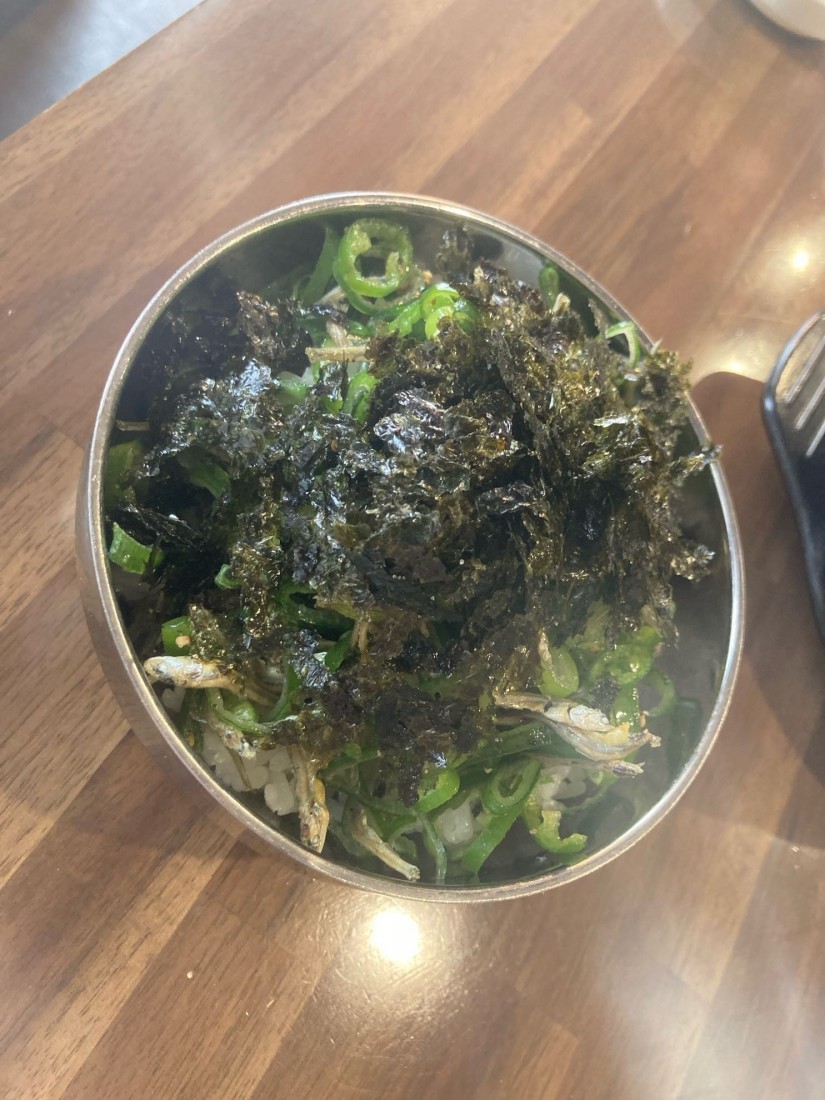 じゃこご飯(青唐辛子入り) 唐辛子3個