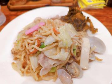 さらうどん 高菜を添えて