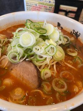 から〜いラーメン 、ネギ増し 5辛(MAX)