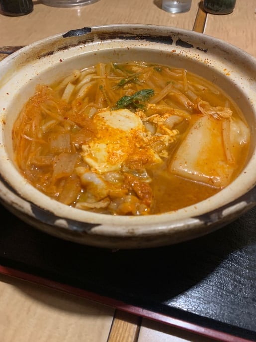 辛味噌鍋焼きうどん 3辛