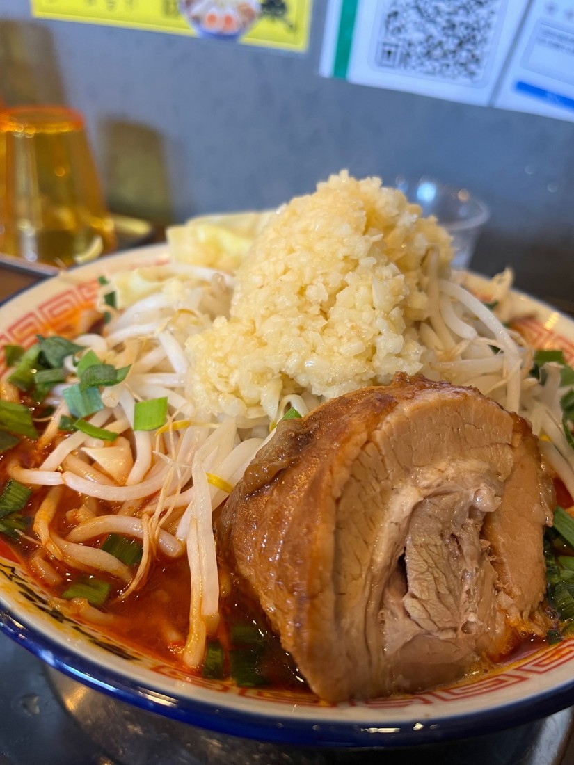 野菜RED 激辛 油抜き、ニンニク増し