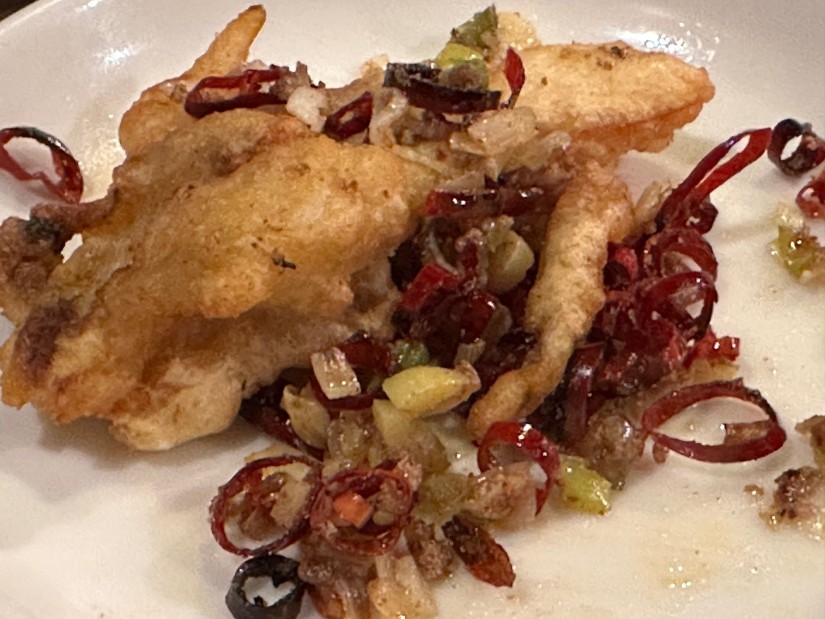 ソフトシェルクラブの山椒揚げ