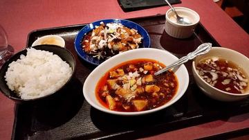 ハーフよだれ鶏＆ハーフ麻婆豆腐セット