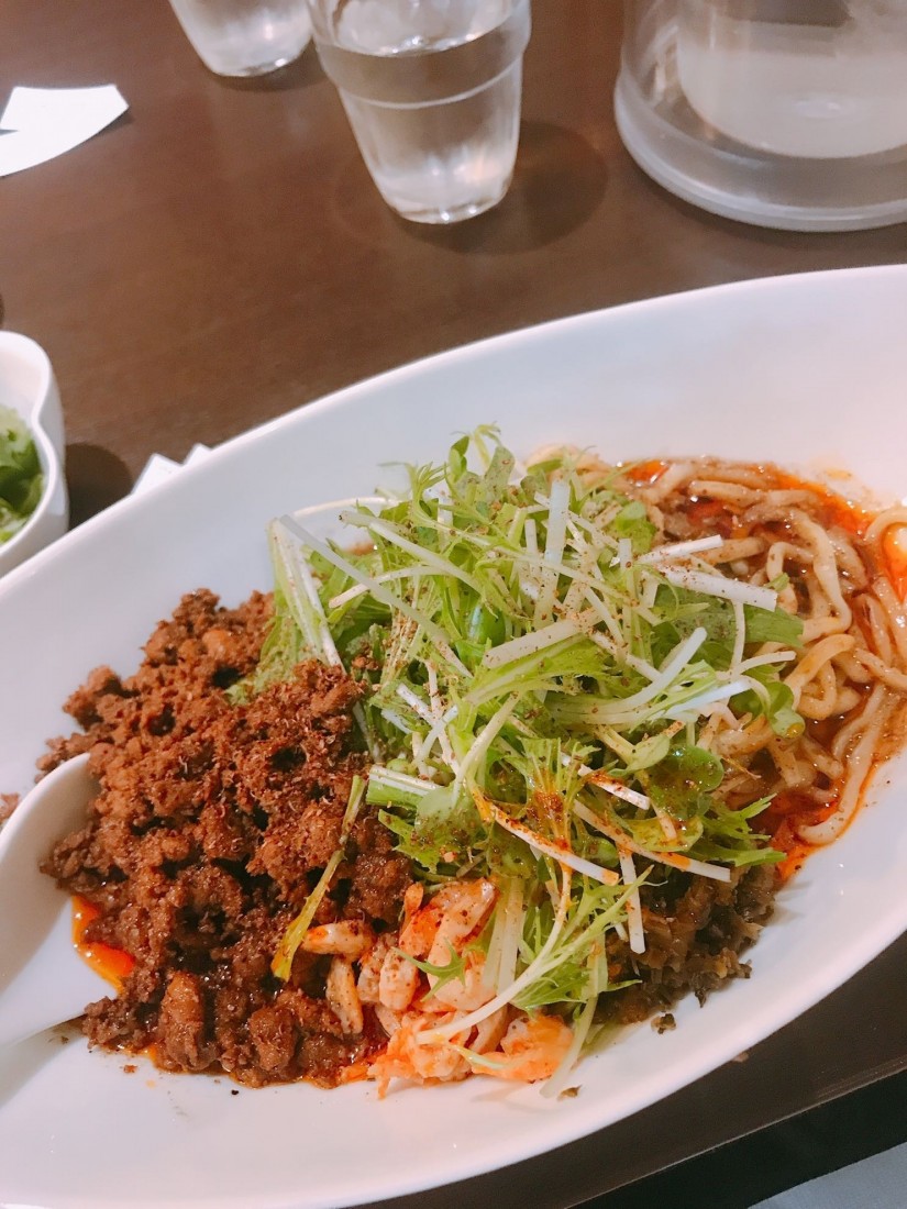 汁なし坦々麺 辛さ大、痺れ大