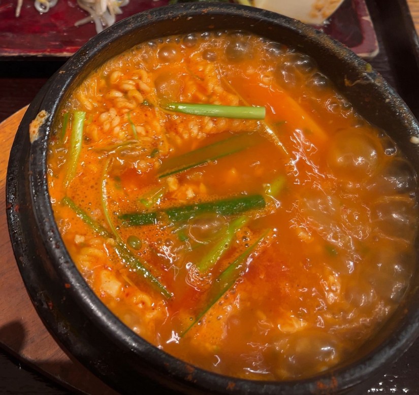 純豆腐チゲ鍋（ラーメントッピング） 激辛