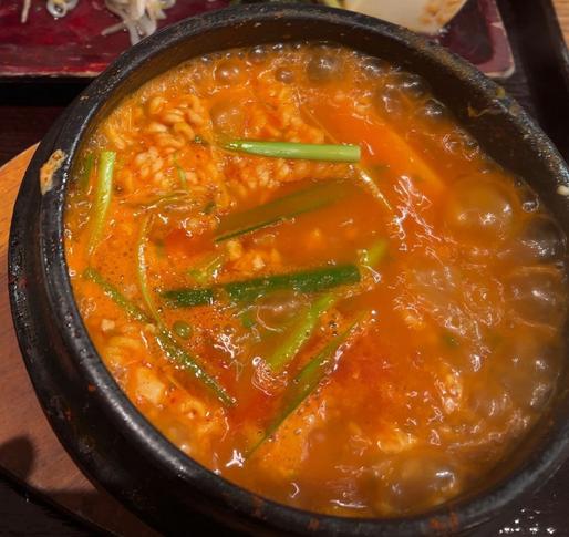 純豆腐チゲ鍋（ラーメントッピング） 激辛
