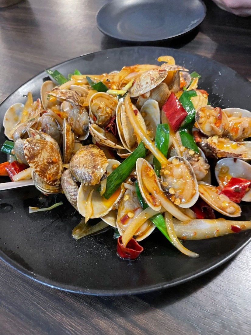 あさりの辛炒め