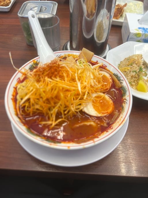 辛みそラーメン 辛ネギトッピング