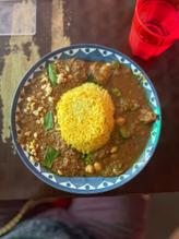 肉カリー(明太子のキーマカリー)+豆カリー(なす、オクラ) 2パン