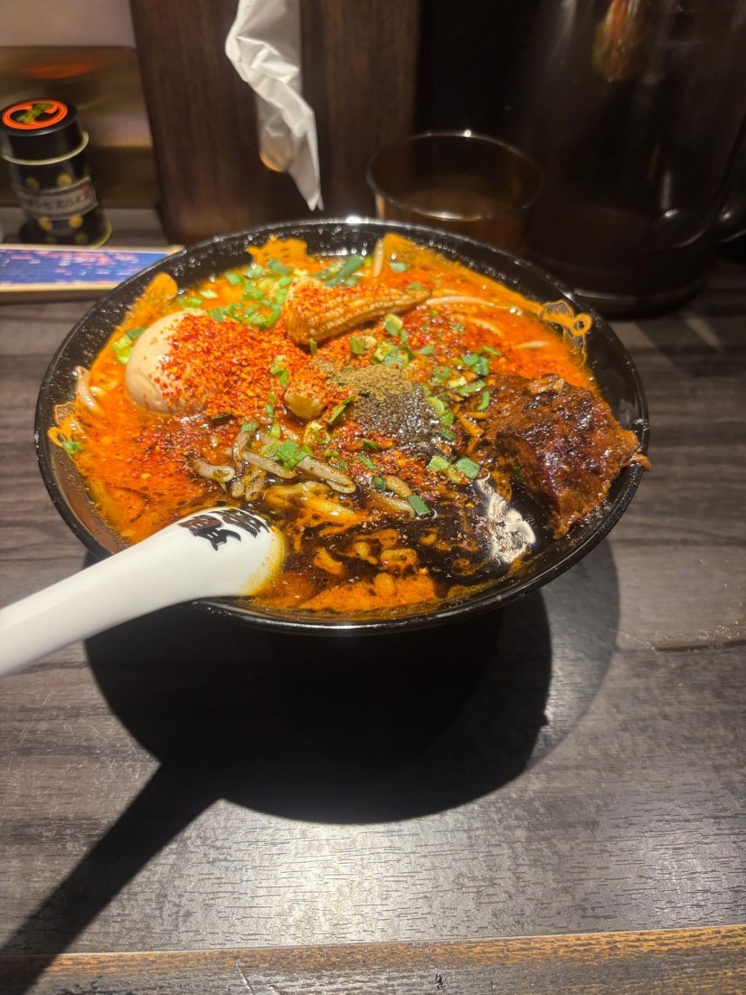 ヤングコーンカラシビ味噌らー麺 辛い鬼増し、痺れ増し