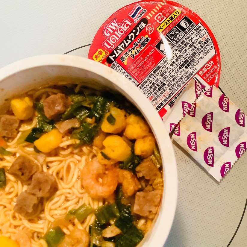  NISSIN CUP NOODLES TOM YUM SHRIMP CREAMY FLAVOUR 大辛 辛さレベル4