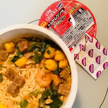  NISSIN CUP NOODLES TOM YUM SHRIMP CREAMY FLAVOUR 大辛 辛さレベル4
