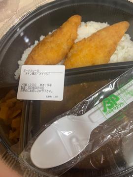 ポーク チキン煮込み、フィッシュフライご飯200g 9辛 9辛