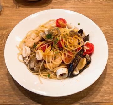 イタリア産カラスミと魚介のペペロンチーノ