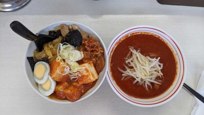 半ラーメン＆半蒙古丼 北極ラーメン✕８倍＆蒙古丼(普通)