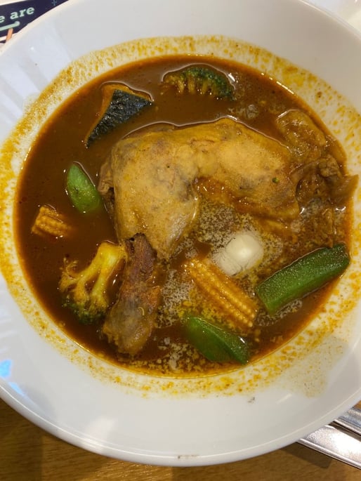 ほろほろチキンとごろごろ野菜のスープカレー