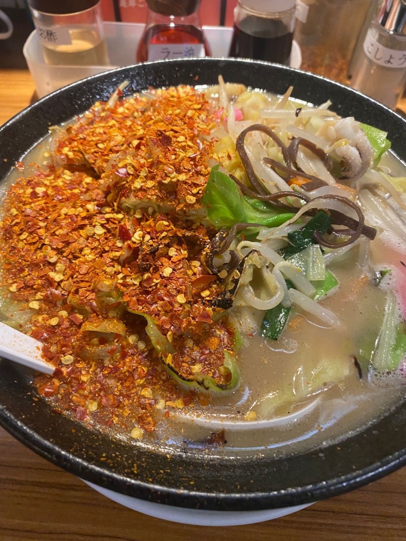 ちゃんぽん セルフで唐辛子ぶっかけ