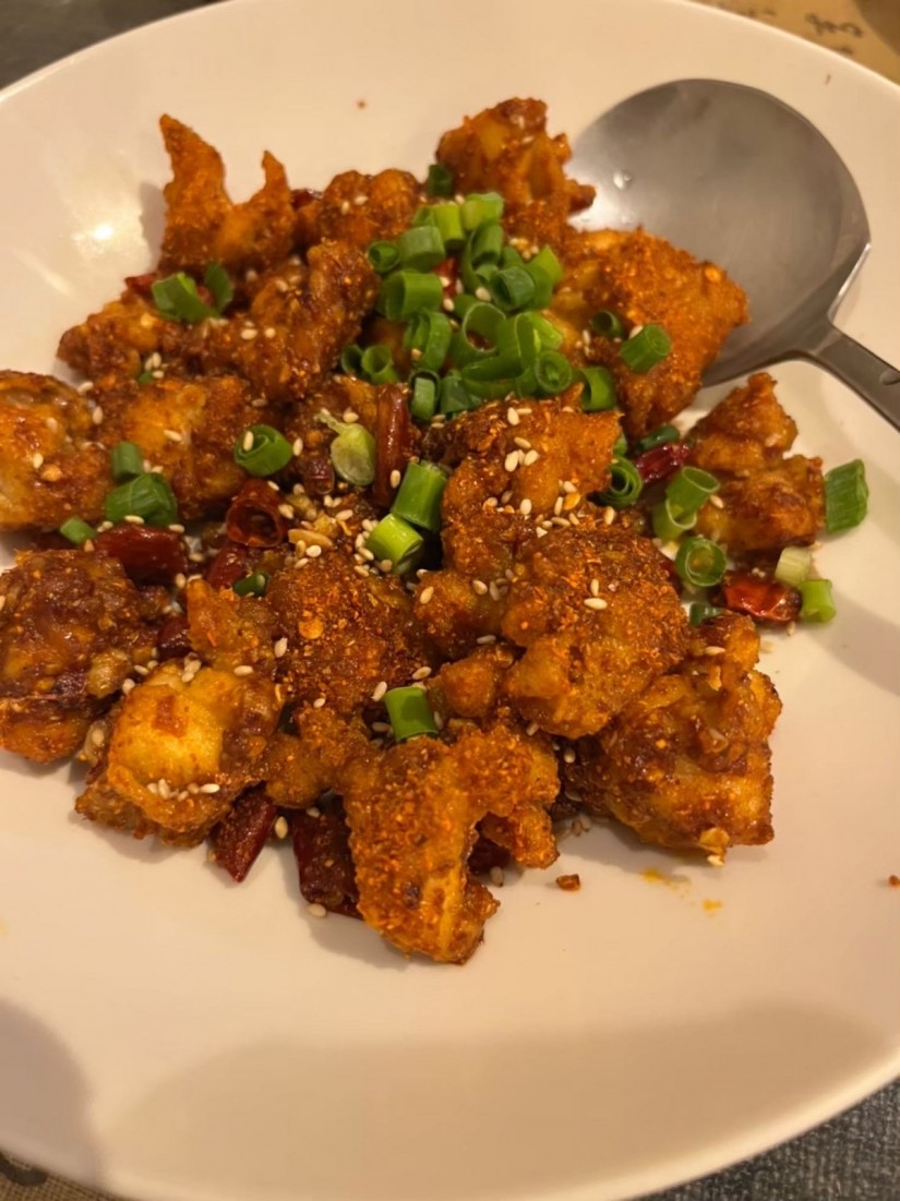 鶏ももピリ辛山椒炒め