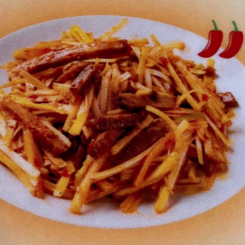 焼き豚とねぎの辛味噌和え 中辛🌶️🌶️