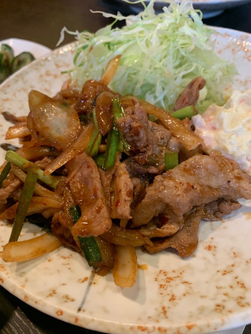 豚肉辛味炒め