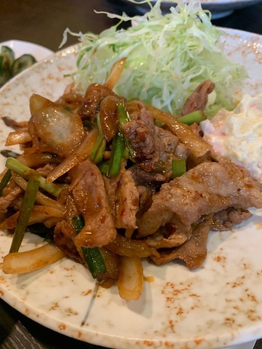 豚肉辛味炒め