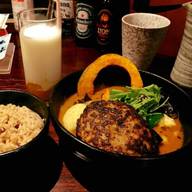えびスープ、ハンバーグトッピング 5辛