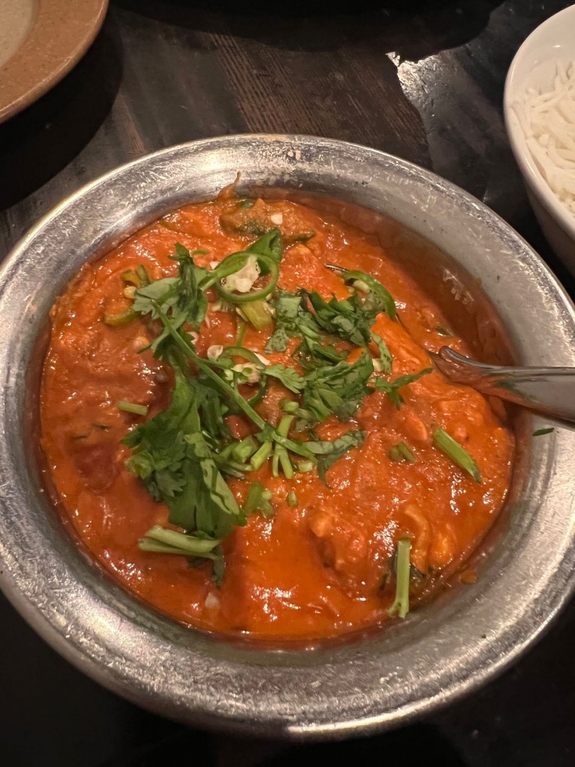 チキンひき肉の辛いカレー