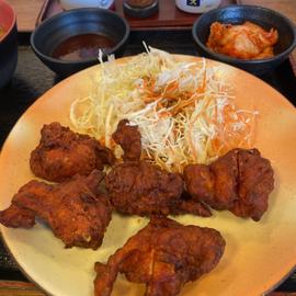若鳥唐揚げレッド定食 🔥