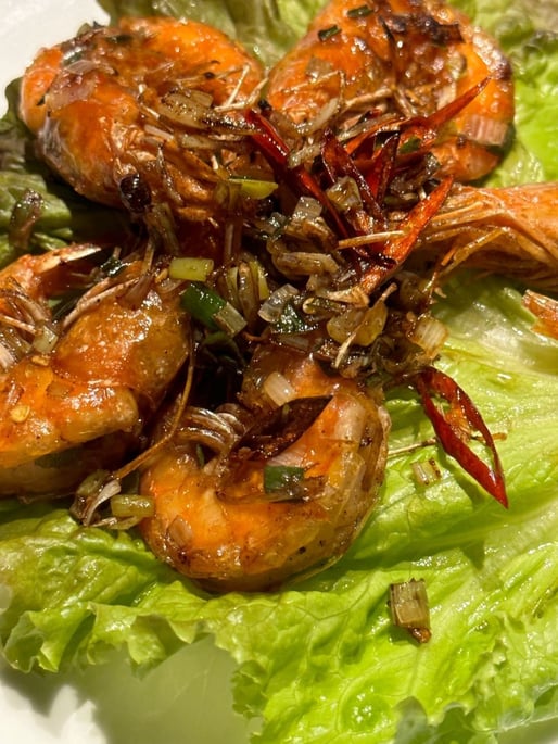 エビの胡椒炒め