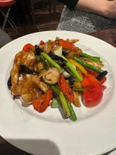 車海老の甘酢唐辛子炒め