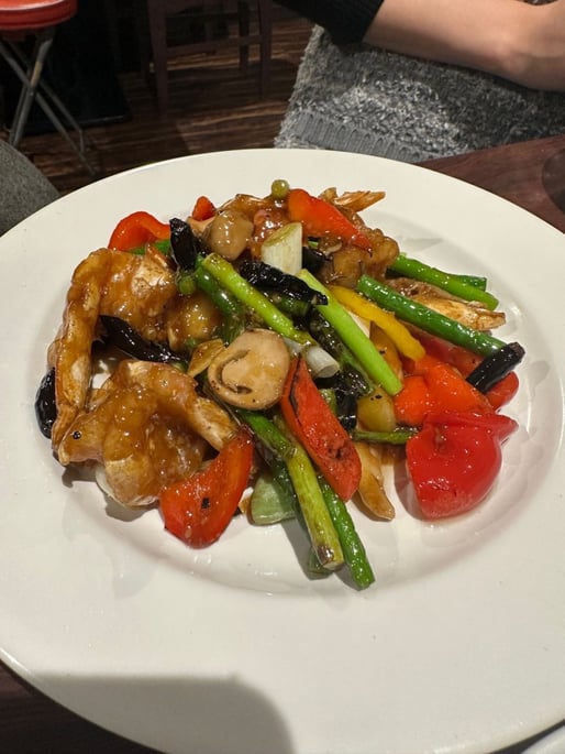 車海老の甘酢唐辛子炒め