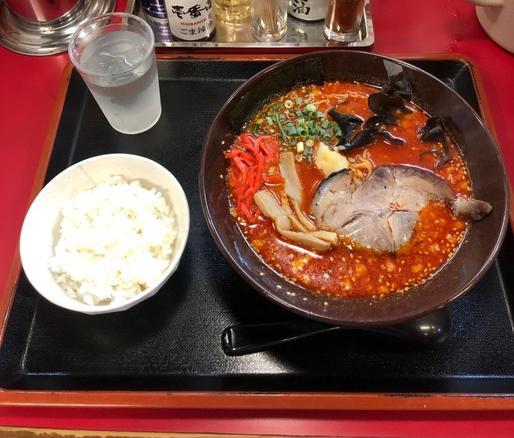 赤とんこつラーメン 激辛トッピング