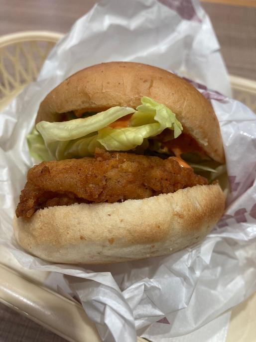 辛口チキンフィレバーガー