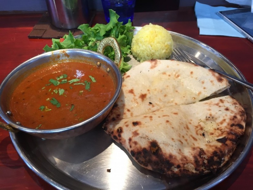 バターチキン、チーズクルチャ