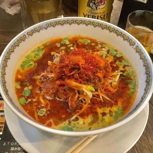 汁あり担担麺 辛5(激増し) 痺3(普通)